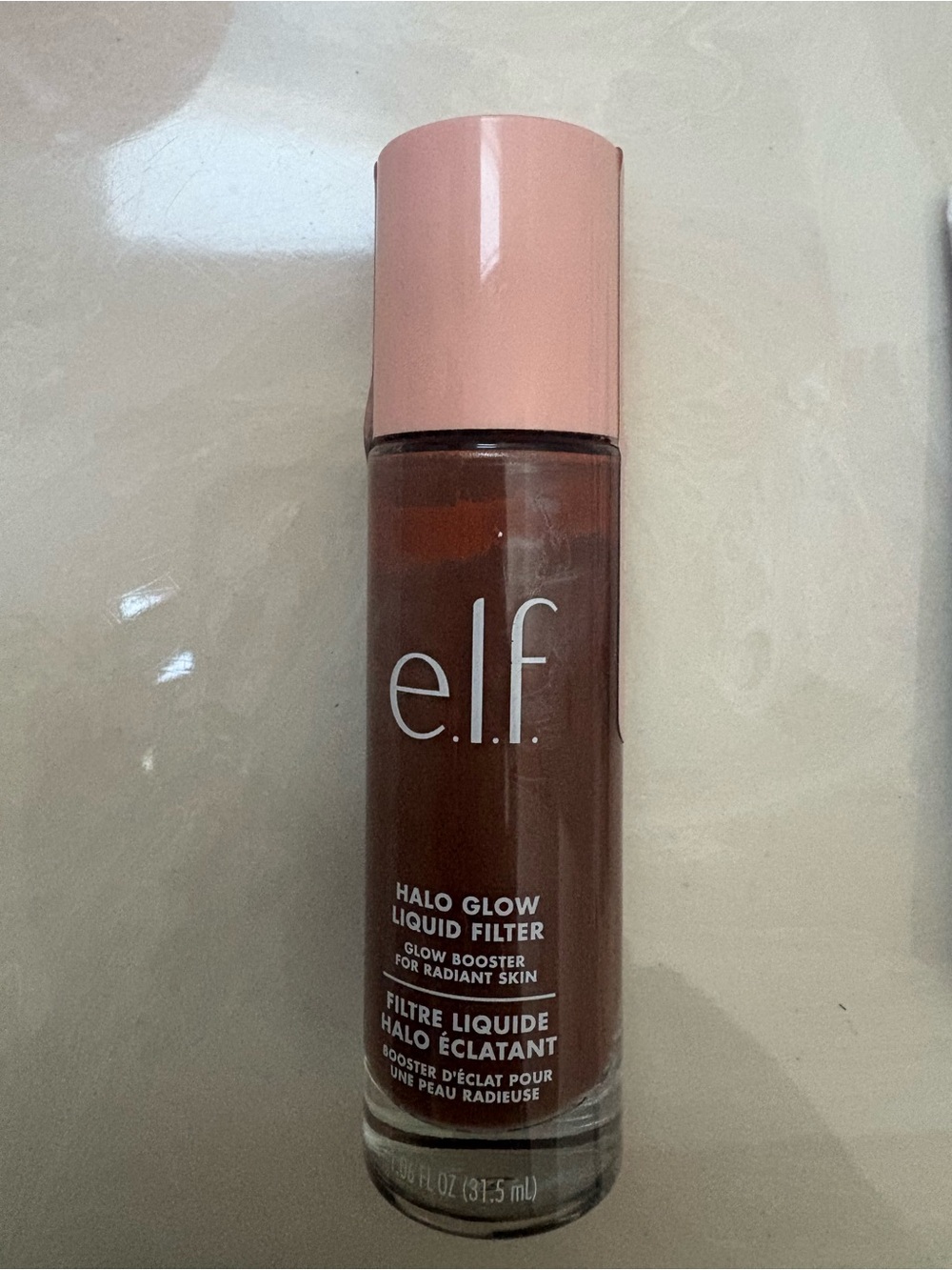 e.l.f. Halo Glow Liquid Filter — Peach Cap, Warm Brown Shade